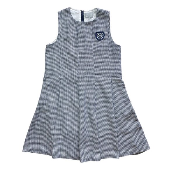 Proper Uniforms Jumper Dress Blue White YXS - Picture 1 of 4